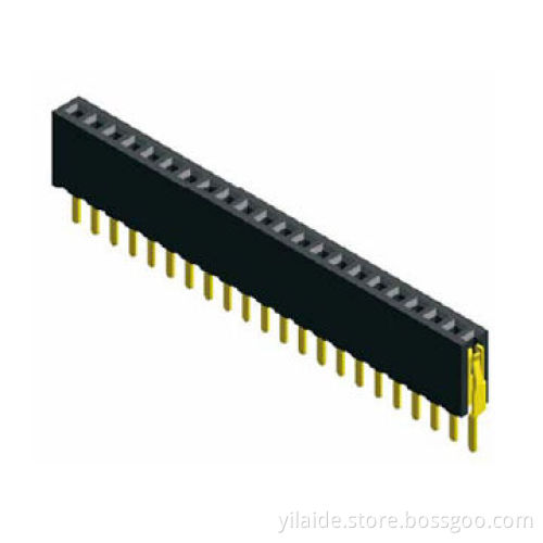 Pitch female connector, measures 1.27mm with tin and gold flash, packed in box, tube and T/R
